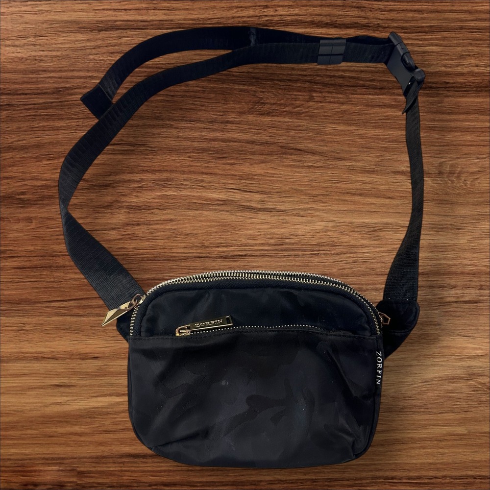 Zorfin Black Camo‎ Belt Bag Crossbody Bag Festival Everyday Bag